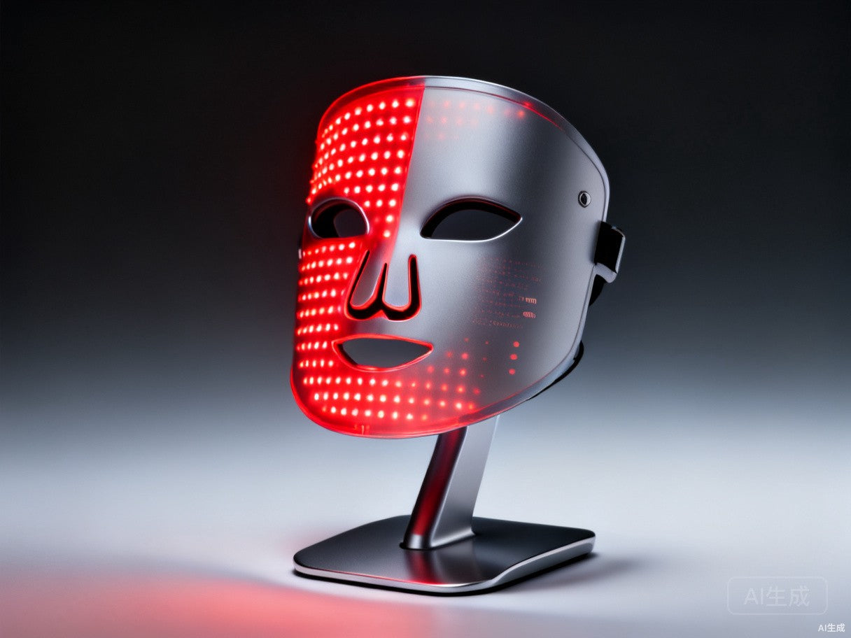 LED mask showing red and infrared light modes