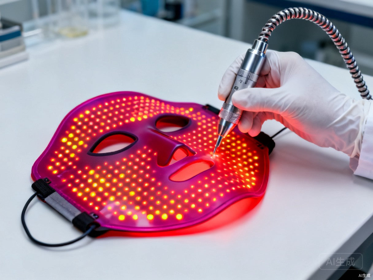 Independent laboratory irradiance testing of LED light therapy mask